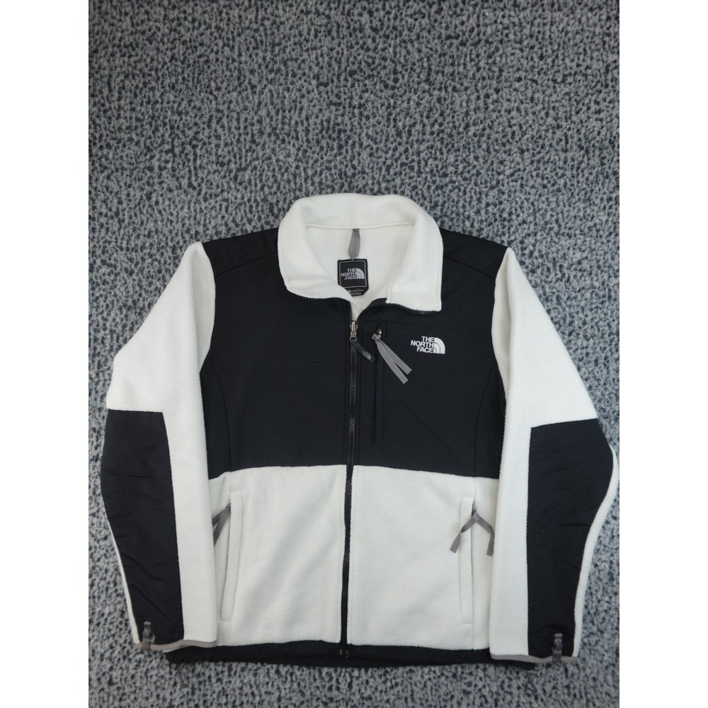 The North Face Denali Fleece Jacket Womens XL White Black Full Zip Gorpcore Coat